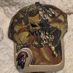 NWTF Turkey Embroidered Mossy Oak Camo Hat - New